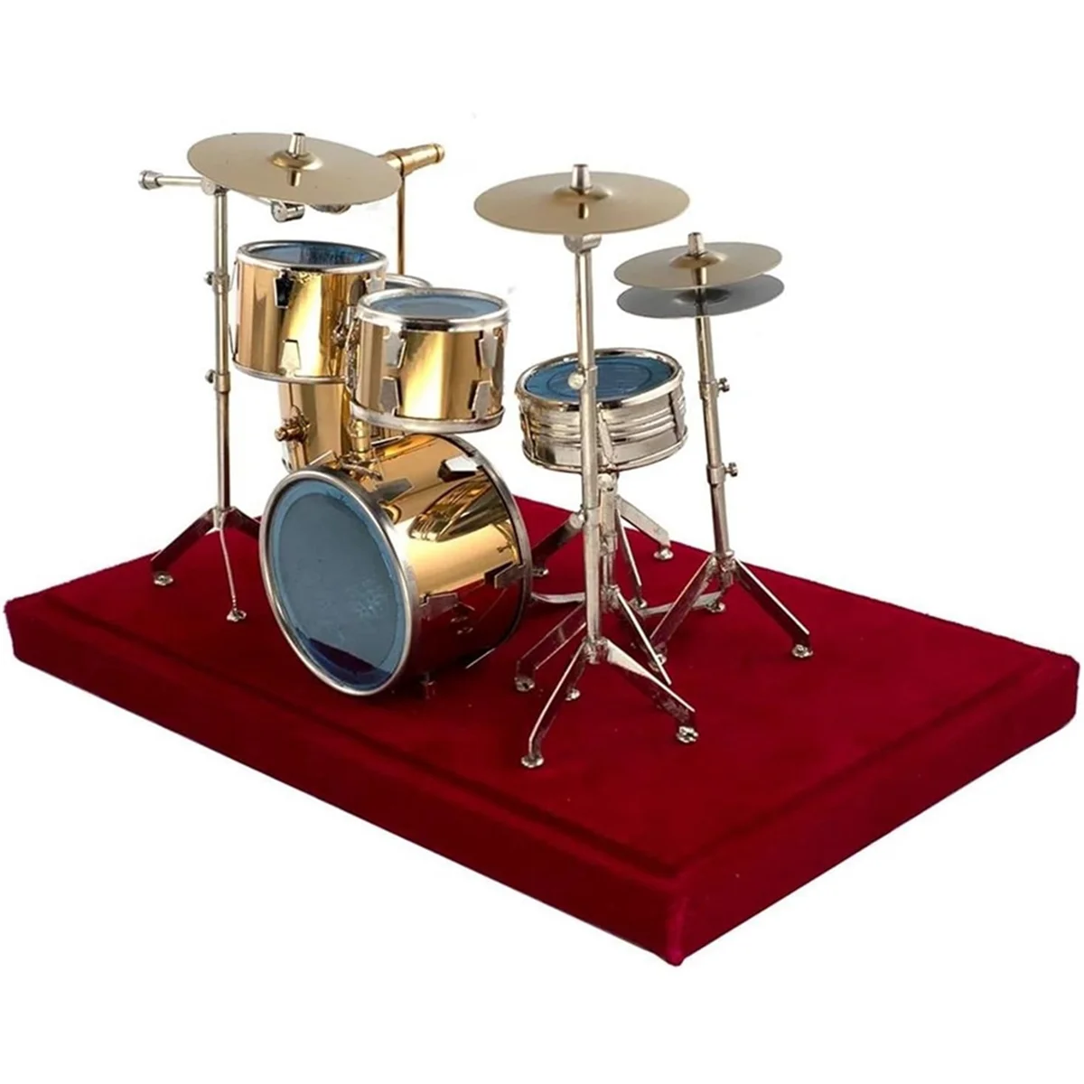 Trending Now Miniature Jazz Drum Kit Model Mini Drum Cymbal Musical Instrument Model