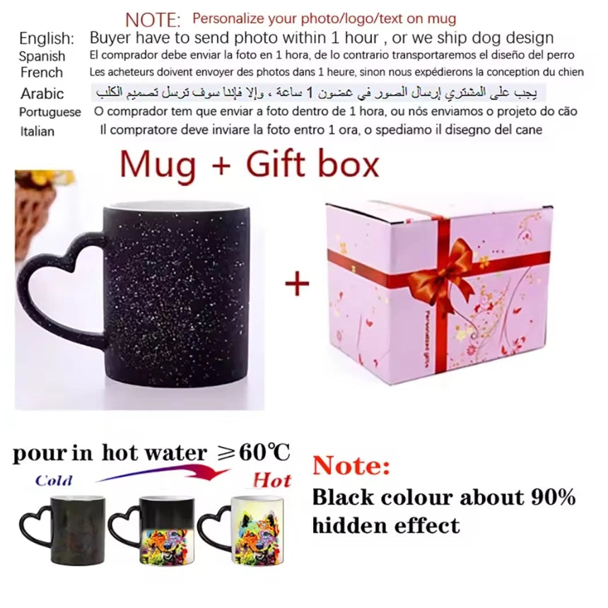 Personalized Magic Mug – Custom Heat-Activated Color Changing Cup with Photo or Text