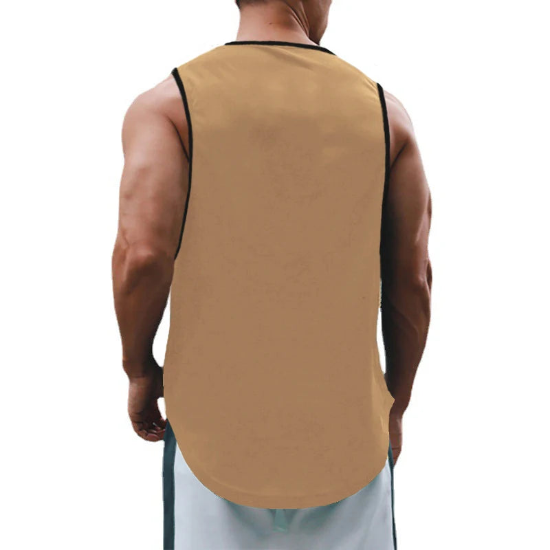 Men’s Mesh Muscle Tank Top – Sleeveless Quick-Dry Gym Fitness Singlet