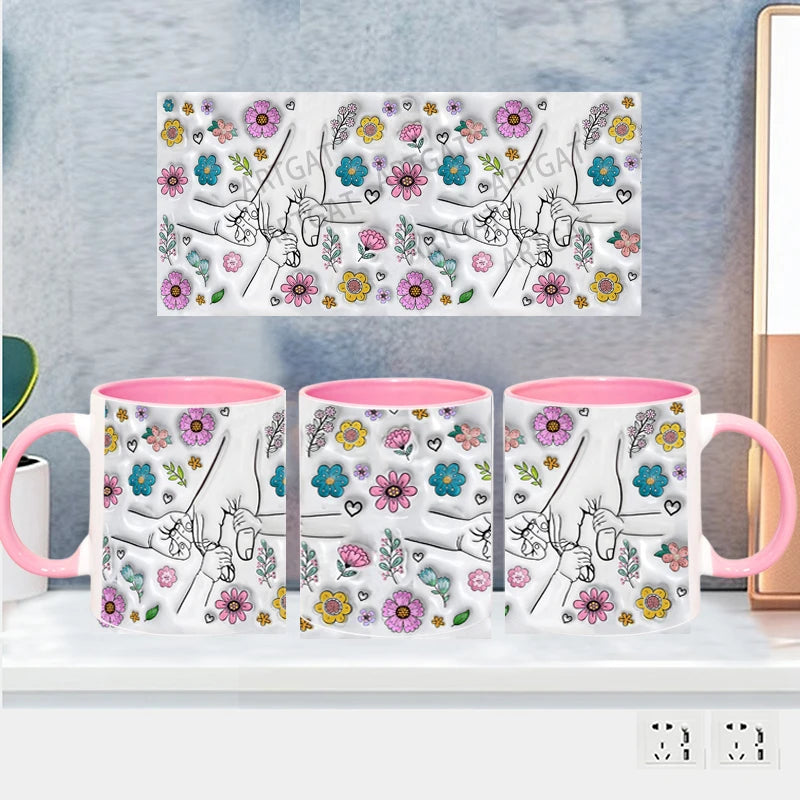 3D Printed Personalized Flower Mug – Gift for Children & Mother’s Day
