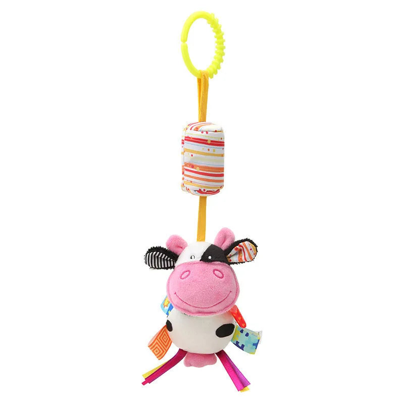 Soft Animal Handbell Rattles with Teether for Newborns