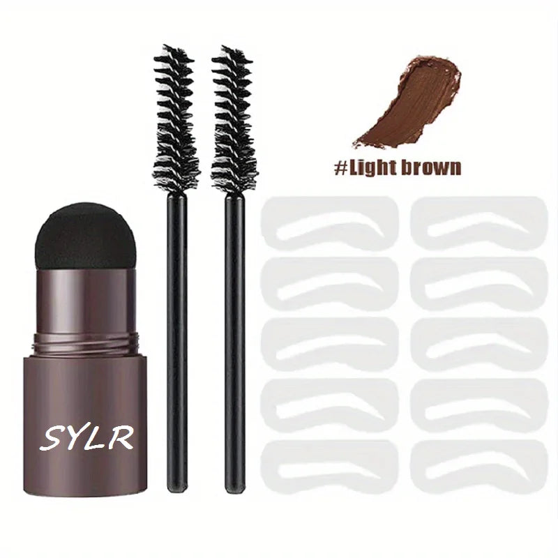 Eyebrow Stamp Kit – Waterproof Shaping Set with 10 Templates