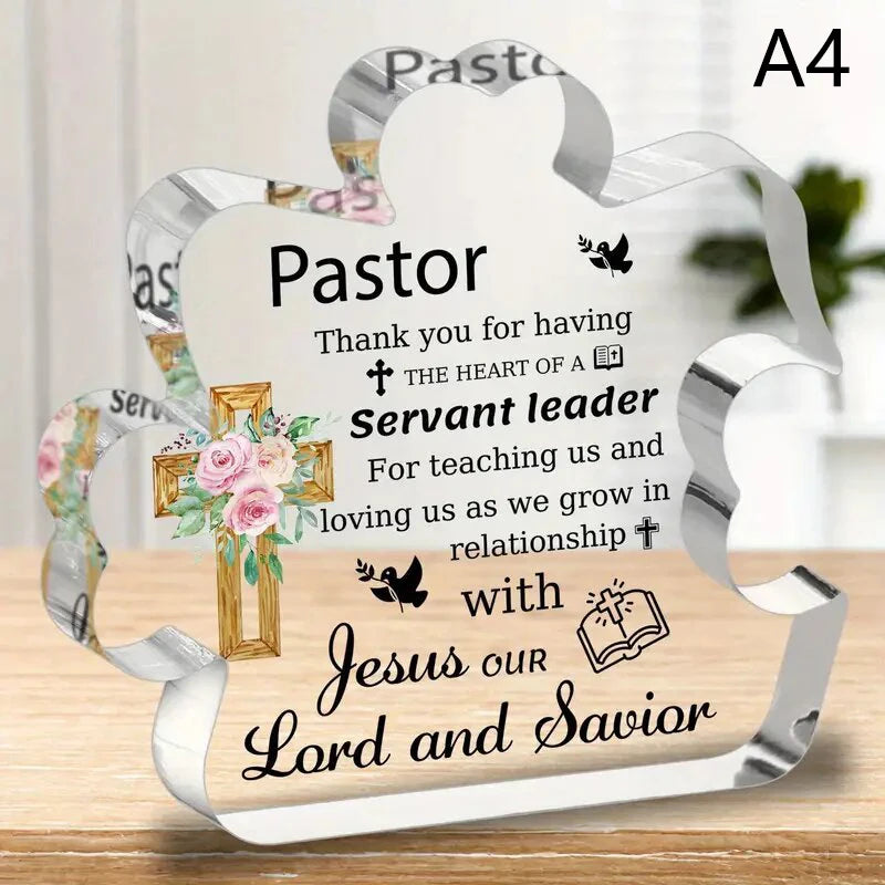 Heart Shape Acrylic Plaque for Dad Mom Birthday Father's Day Thankful Quote Blessed Wish Memorial Keepsake Gift Thank you Dad