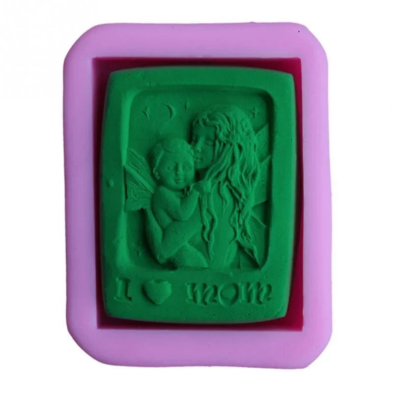 Mother Holding Baby Silicone Soap Mold – DIY Craft & Baking Mold for Mother’s Day