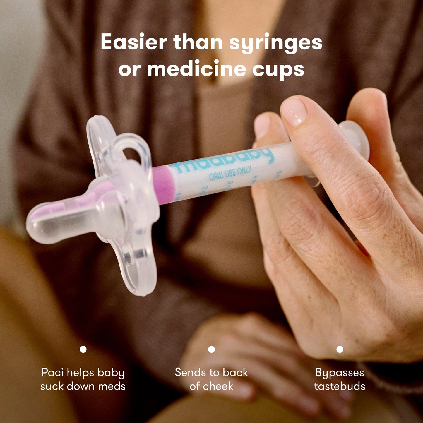 Medifrida Accu-Dose Baby Medicine Syringe with Pacifier Tip