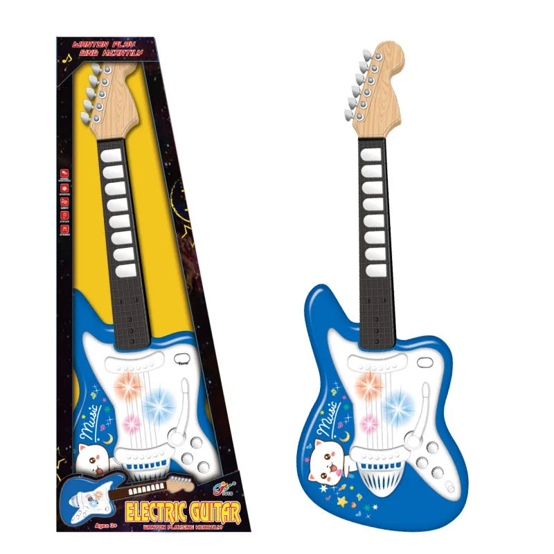 Kids 6-String Electric Guitar – Portable Beginner Guitar with Amp Jack