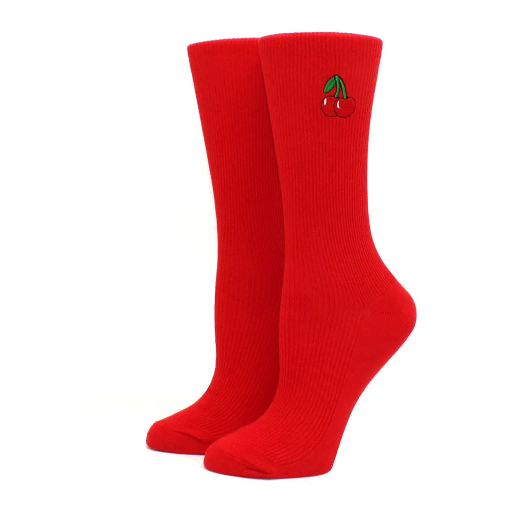 Women's Funny Food Print Socks – Cute Avocado & Sushi Cotton Harajuku Style
