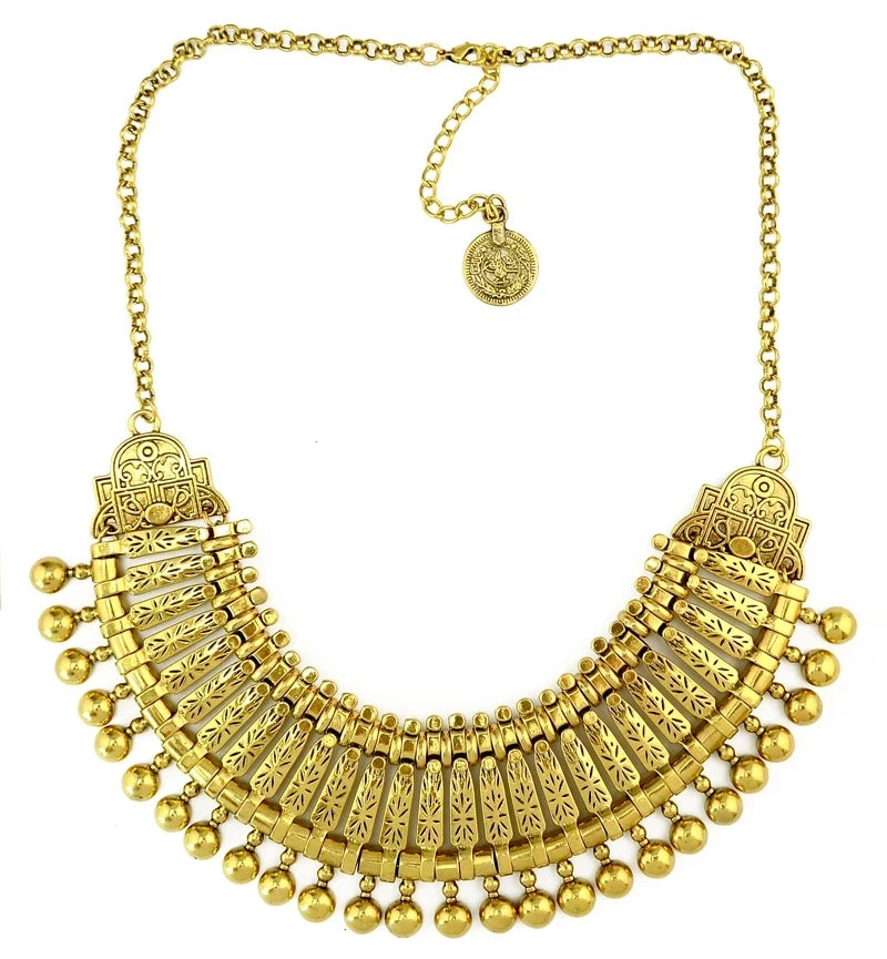 Gypsy Bohemian Chunky Tibetan Silver Necklace – Festival Party Jewelry for Women
