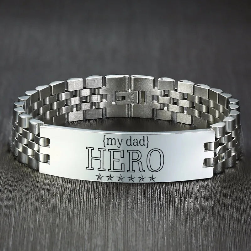 Men's Memorial Bracelet – “We Will Always Remember You, My Dad”