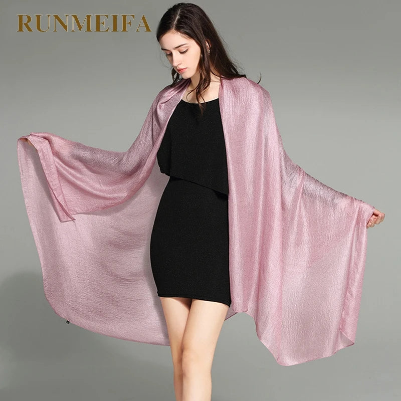 2023 Pure Color Linen Scarf – Plus Size Pashmina Shawl for Women