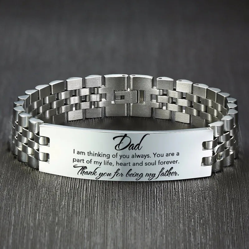Men's Memorial Bracelet – “We Will Always Remember You, My Dad”