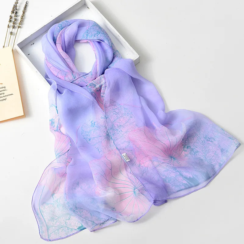 RUNMEIFA Floral Silk Beach Scarf – Women’s Lightweight Wrap & Hijab