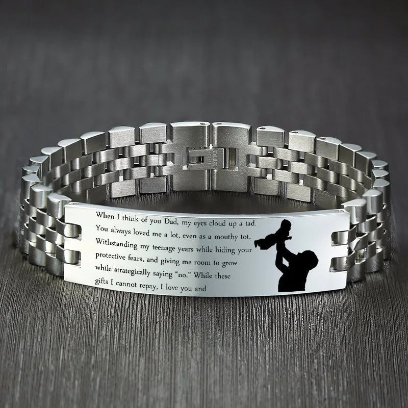 Men's Memorial Bracelet – “We Will Always Remember You, My Dad”