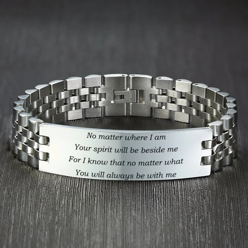 Men's Memorial Bracelet – “We Will Always Remember You, My Dad”
