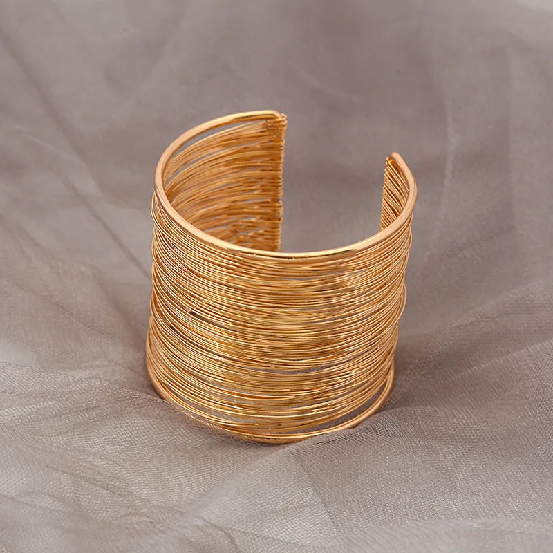 DIEZI 2023 Punk Wide Cuff Bracelet – Vintage Boho Jewelry for Men & Women