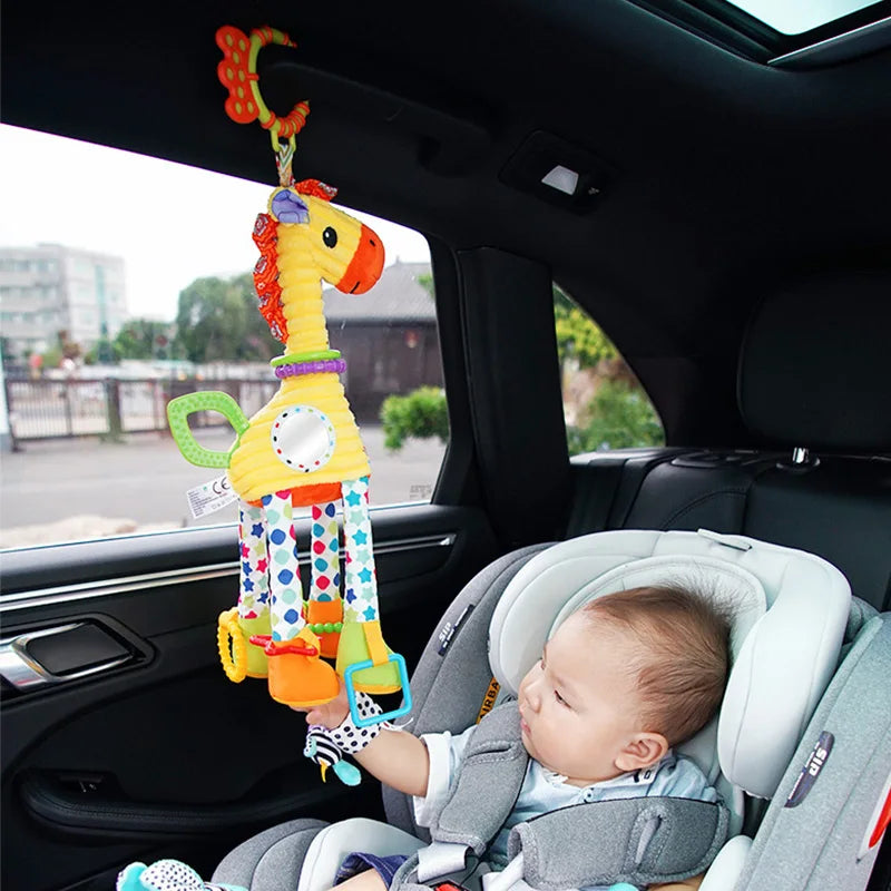 Soft Animal Handbell Rattles with Teether for Newborns