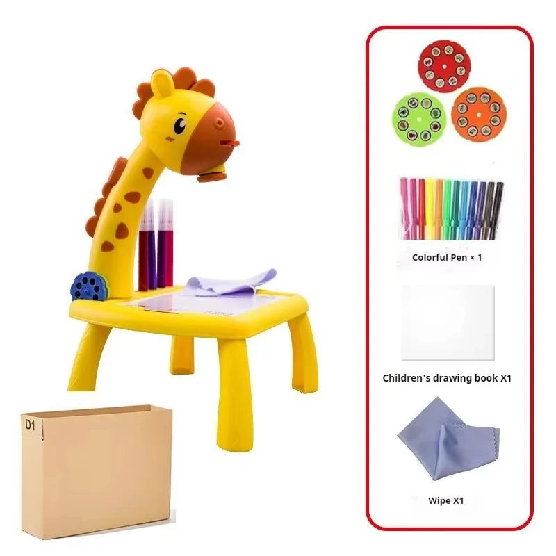 Kids LED Projector Drawing Table – Educational Painting & Learning Toy Set