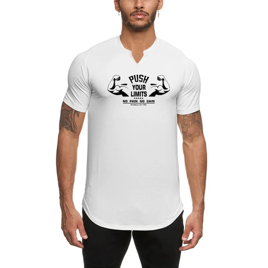 Men’s Quick-Dry Workout Shirt – Breathable Gym Fitness Muscle Tee