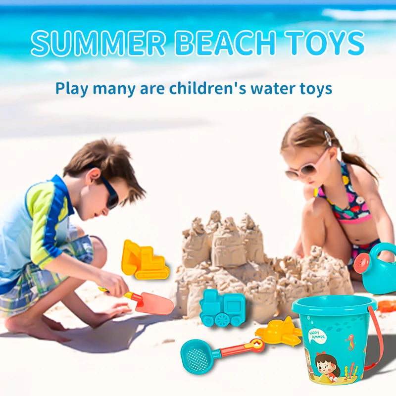 Children's Beach Toy Set – Bucket, Shovel, and Watering Bottle for Sand Play