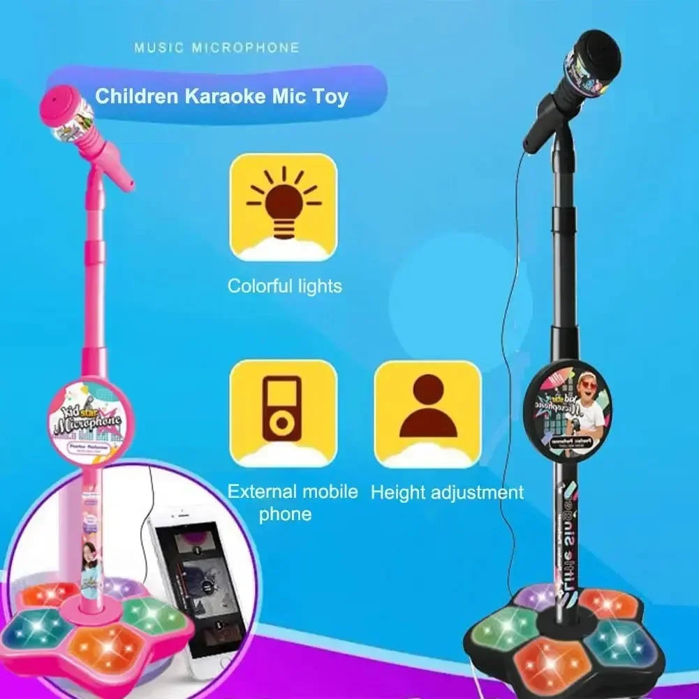 Kids Rocking-Roll Microphone with Stand Karaoke Toy