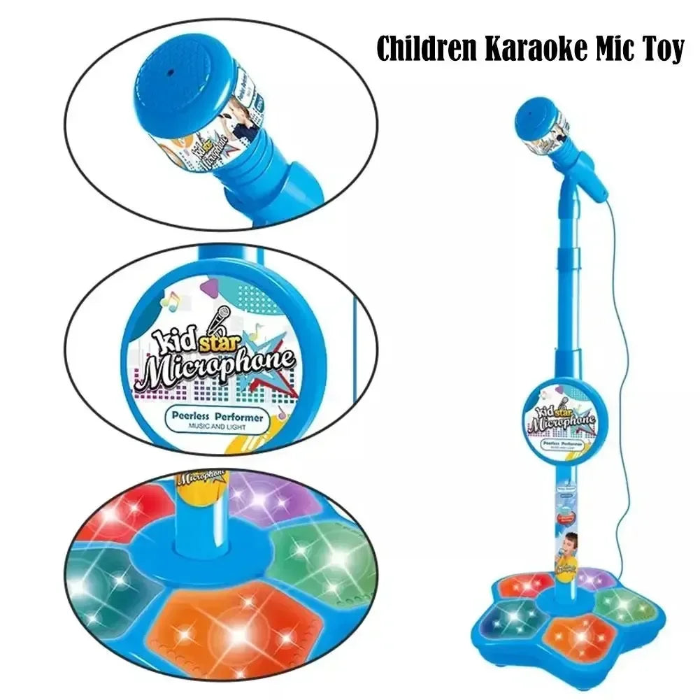Kids Rocking-Roll Microphone with Stand Karaoke Toy
