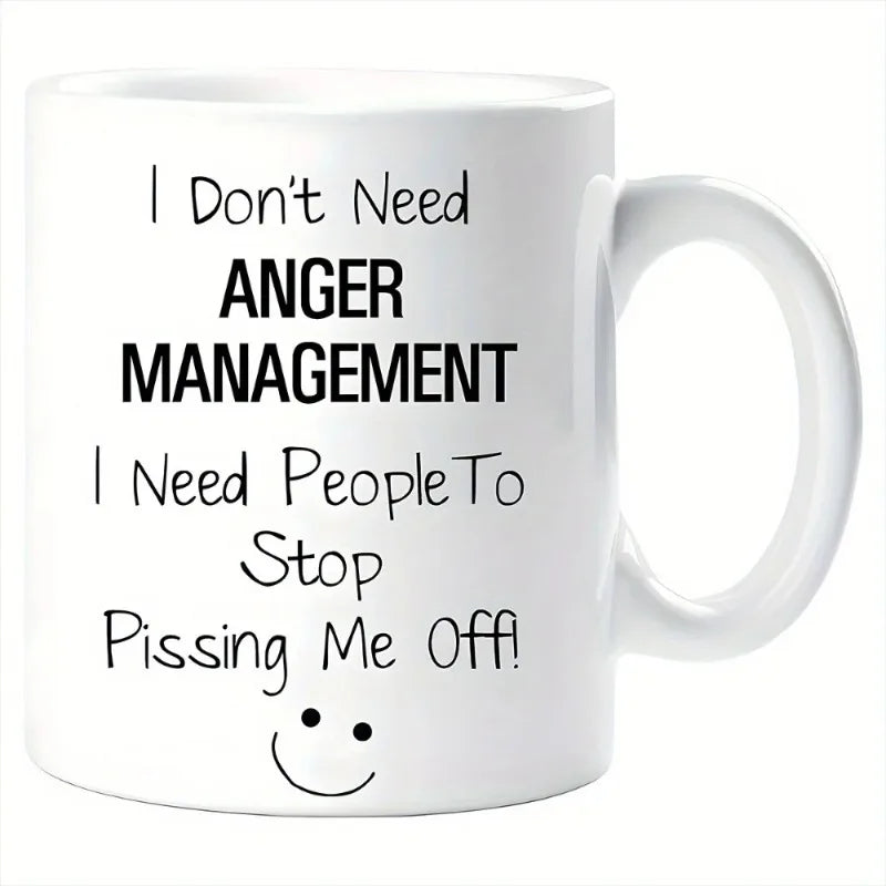 Inspirational Quote Coffee Mug – ‘Don’t Piss Me Off’ Ceramic Cup, Gift