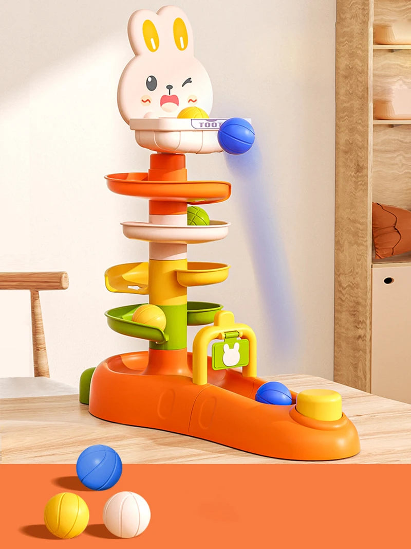 Montessori Ball Drop Stacking Tower Toy for Toddlers (1-3 Years)