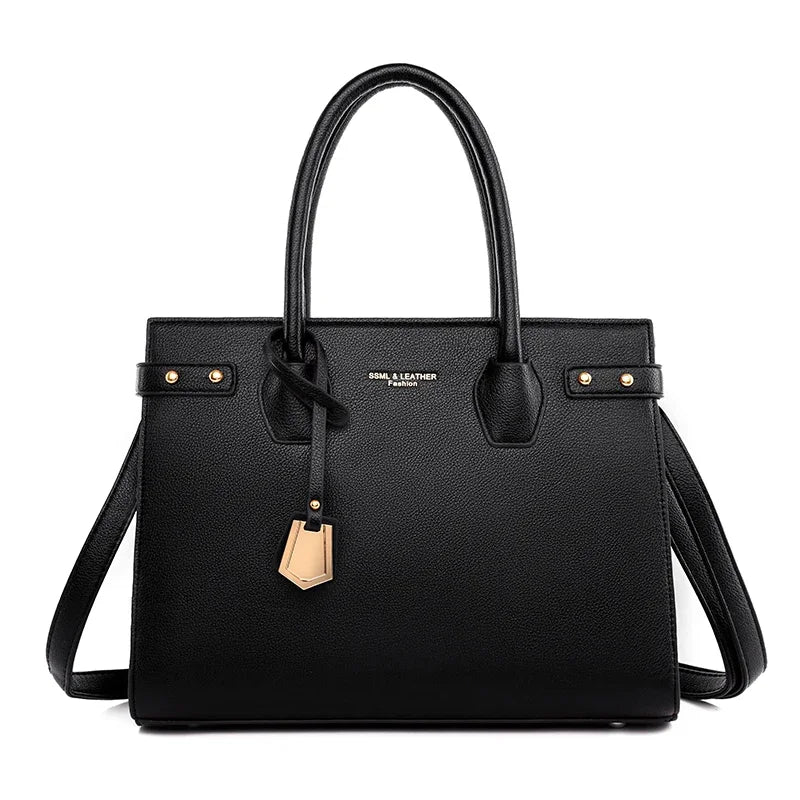 Genuine Leather Handbag – Luxury Tote & Crossbody Bag for Women