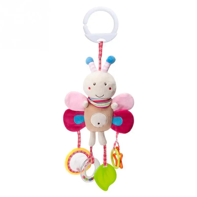 Soft Animal Handbell Rattles with Teether for Newborns