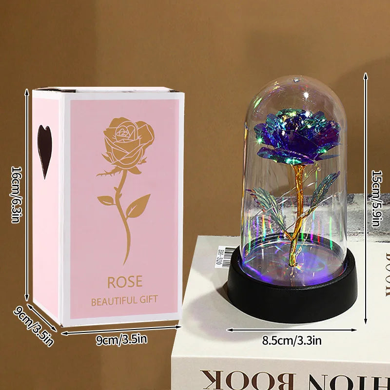 LED Galaxy Rose in Glass – Romantic Gift for Valentine’s & Mother’s Day