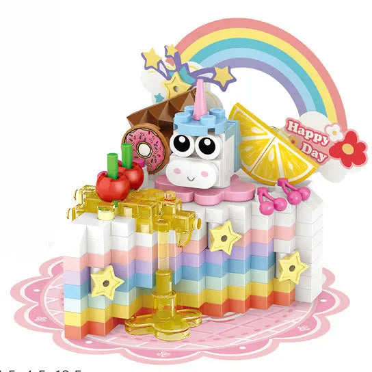 House Building Blocks Dessert Store Street View Snack Street Children's Toys Boys and Girls Gifts Compatible With Lego