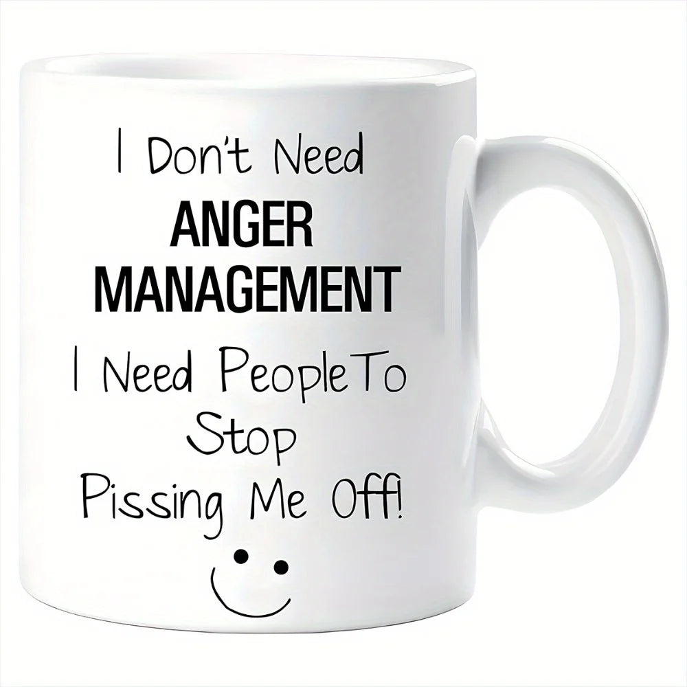Inspirational Quote Coffee Mug – ‘Don’t Piss Me Off’ Ceramic Cup, Gift