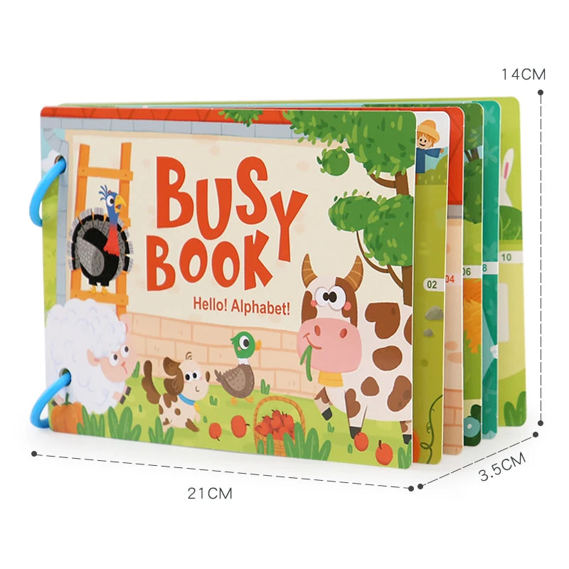 Montessori Busy Book for Babies 2-3 Years