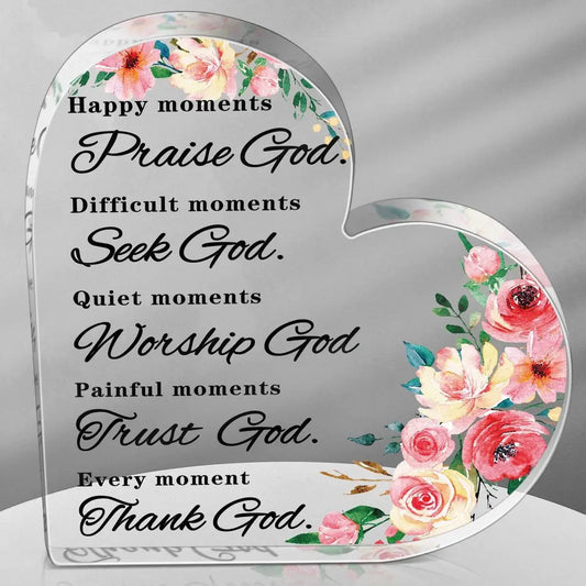 Bible Verse Acrylic Plaque – Inspirational Christian Gift for Women & Prayer Room Decor