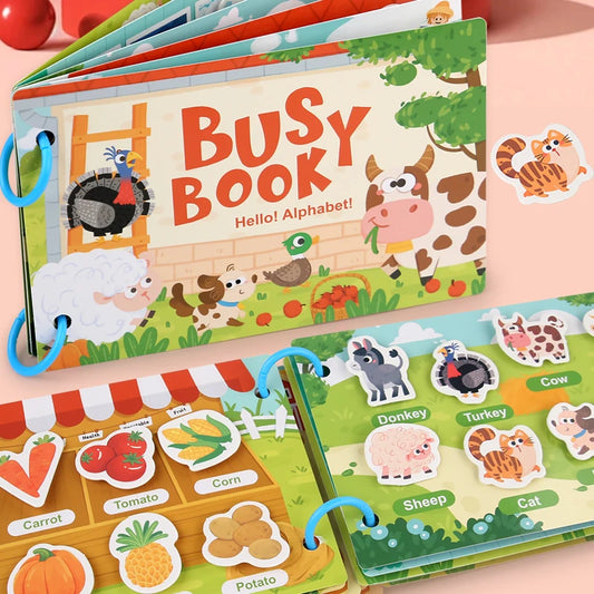Montessori Baby Busy Book – My First Quiet Book for Early Learning & Matching Game (Ages 2-3)