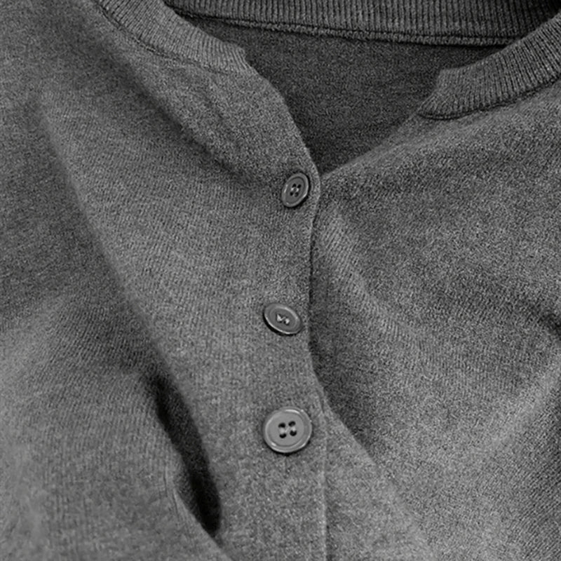 Women's Thin Fleece Knit Sweater – Round Neck, Loose Cashmere Top, Warm Casual Korean Style