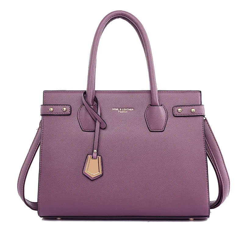 Genuine Leather Handbag – Luxury Tote & Crossbody Bag for Women