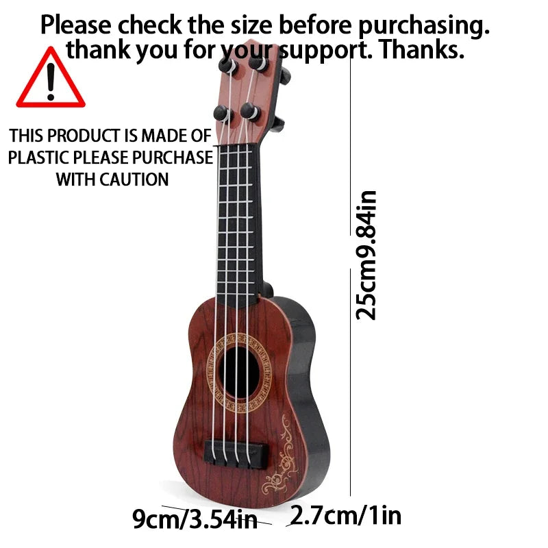 Mini 4-String Classical Ukulele Guitar Toy – Beginner Instrument for Kids