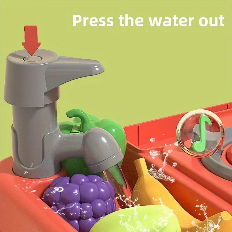 Kids Realistic Kitchen Playset – Cooking Toys with Light & Sound for Ages 3+