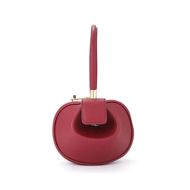 Mini Round Designer Handbag – PU Leather Bowling-Style Shoulder & Armpit Bag