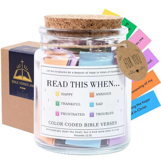 Bible Verse Jar – Perfect Gift for Mother’s Day, Birthday, Easter, & Graduation