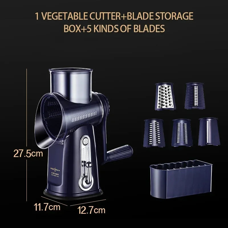 Manual Drum Grater – Multifunction Vegetable Slicer & Cheese Shredder