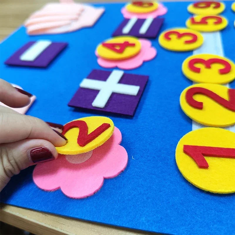 Montessori Math Busy Board – Early Learning Cognitive Toy for Kids