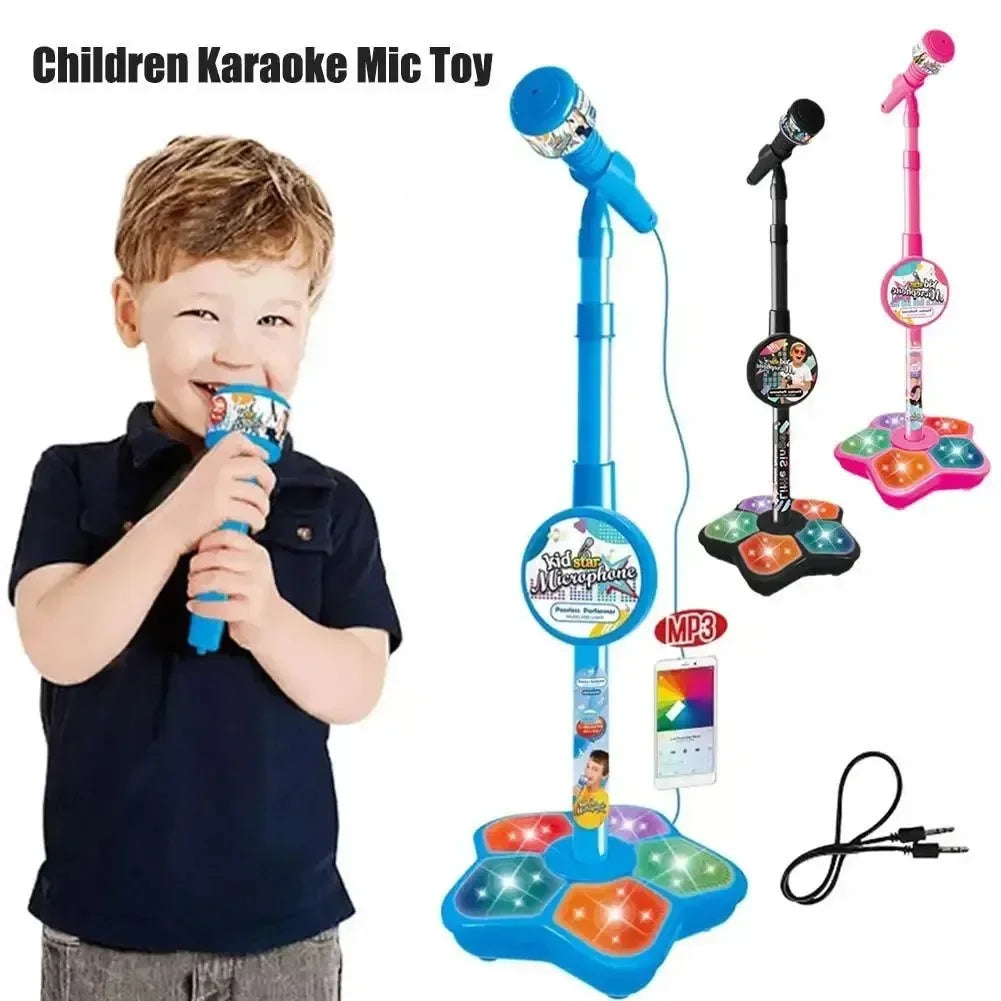 Kids Rocking-Roll Microphone with Stand Karaoke Toy