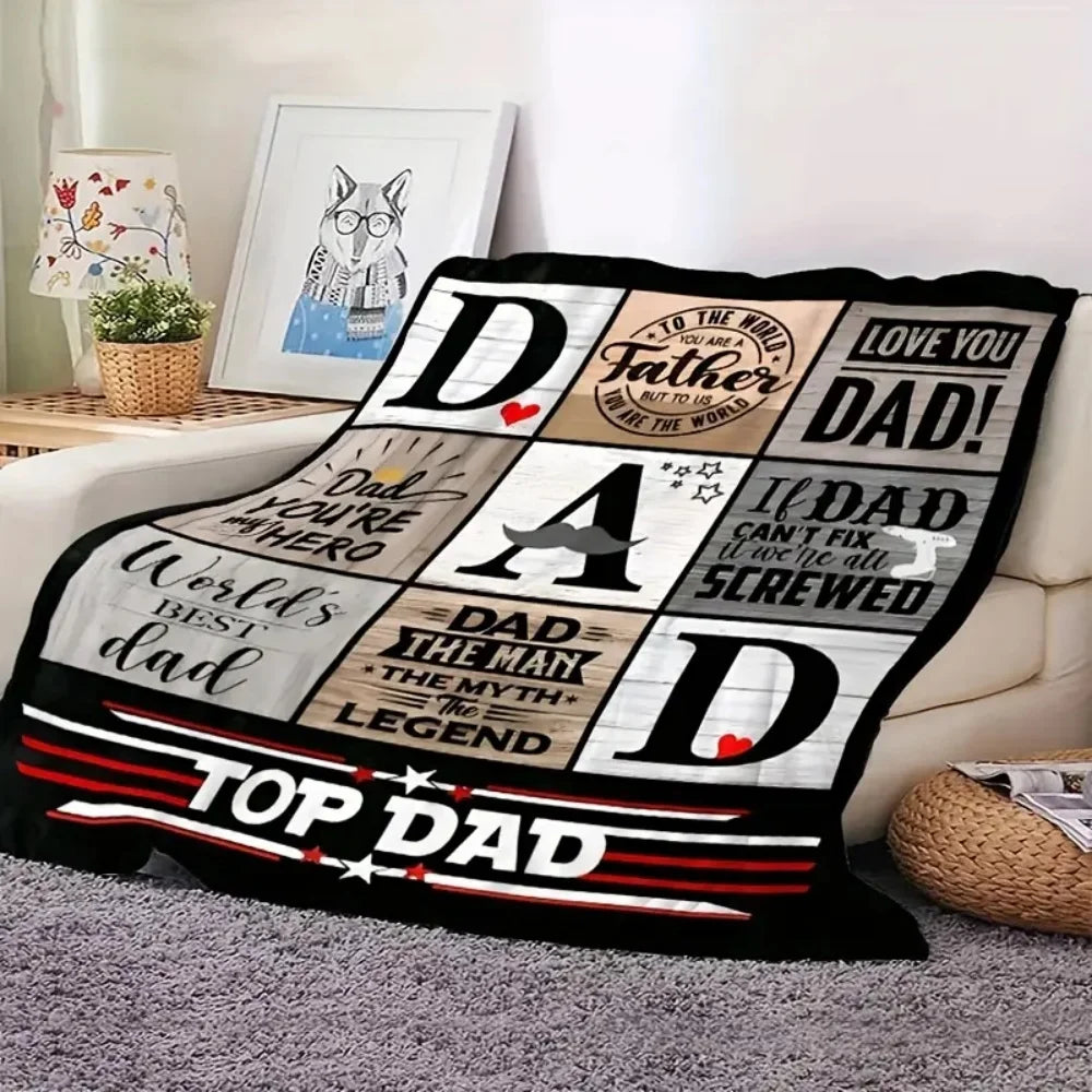 Father's Day Gift Blanket – Soft, All-Season Nap & Beach Towel