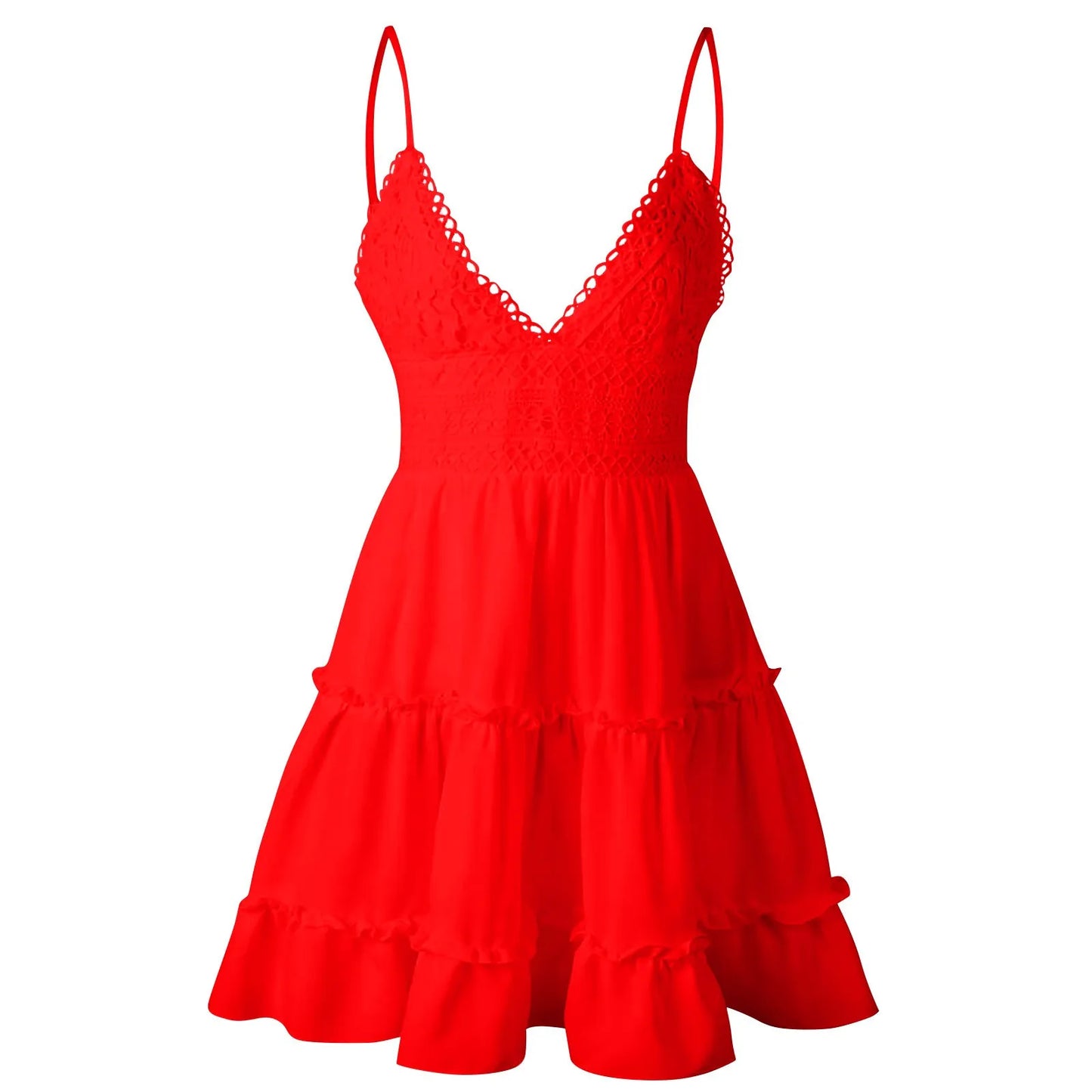 Women's Spaghetti Strap Backless Lace Dress – Clearance Sale