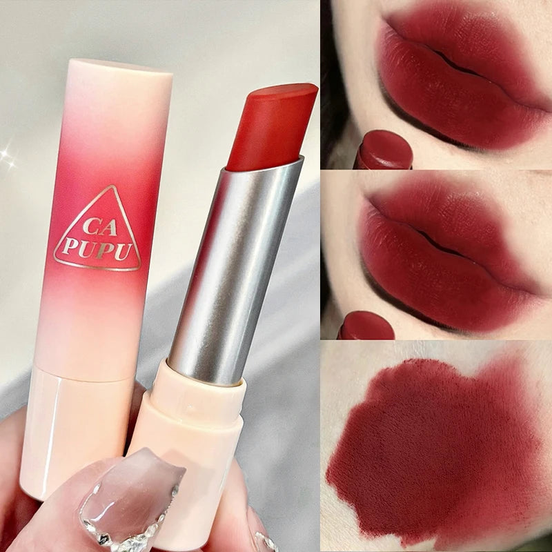Waterproof Velvet Matte Lipstick – Long-Lasting Nude Coffee Tint