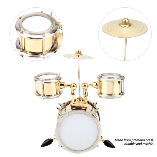 Mini Drum Ornament – Musical Instrument Replica Drum Set for Drummer Gift