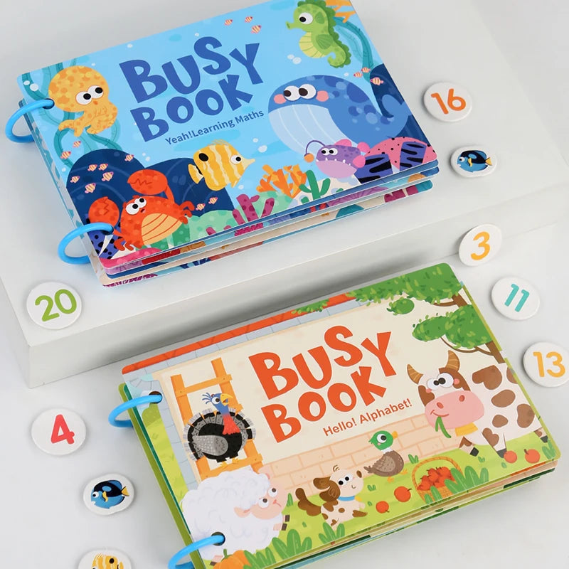 Montessori Busy Book for Babies 2-3 Years