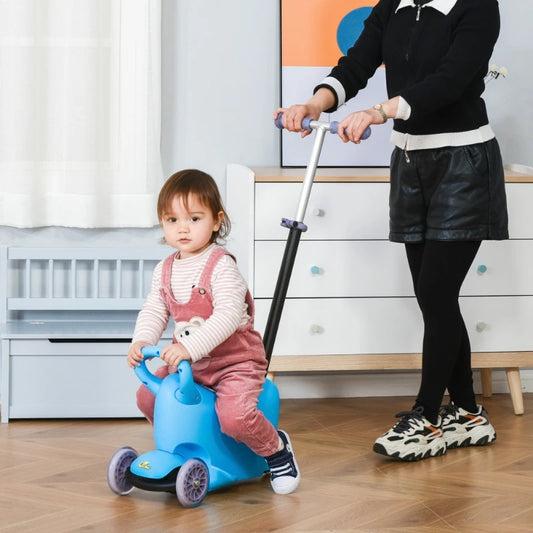 3-in-1 Kids Scooter – Adjustable Handlebar, Removable Storage Seat, for Ages 2-6, Blue